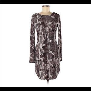 Snakeskin print dress